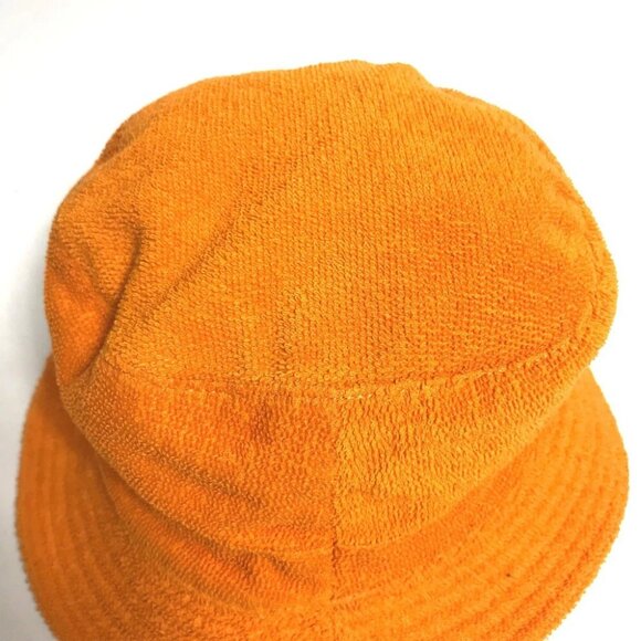 HERMES pile H logo hat bucket hat bob hat cotton Orange